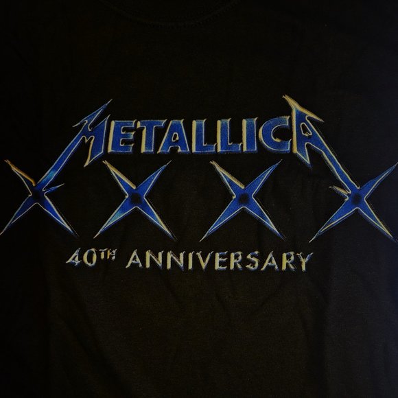 Metallica 40th Anniversary Logo thrash metal rock Official T-Shirt XL NWT - Picture 2 of 2